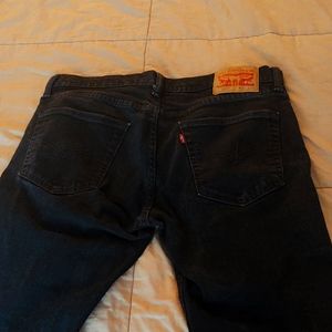 Levi's black denim jeans, 33/30